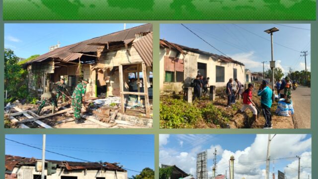 Koramil 431-03/Kelapa Gotong Royong Bersama Unsur Pemerintah dan Masyarakat